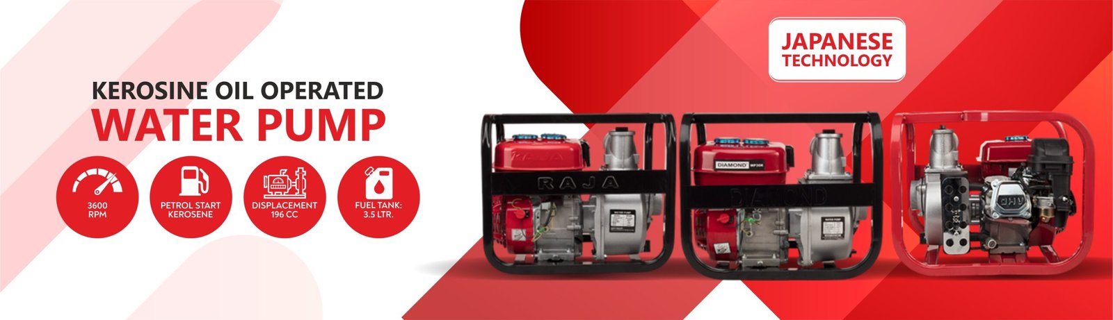 Kerosine oil operated water pump